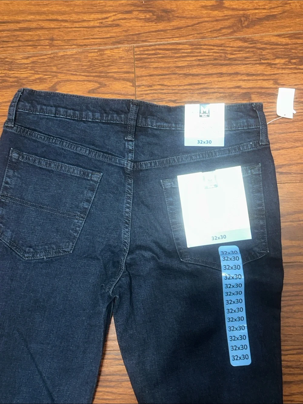 Slim Straight Dark Blue Men's Jeans - Stretch Denim